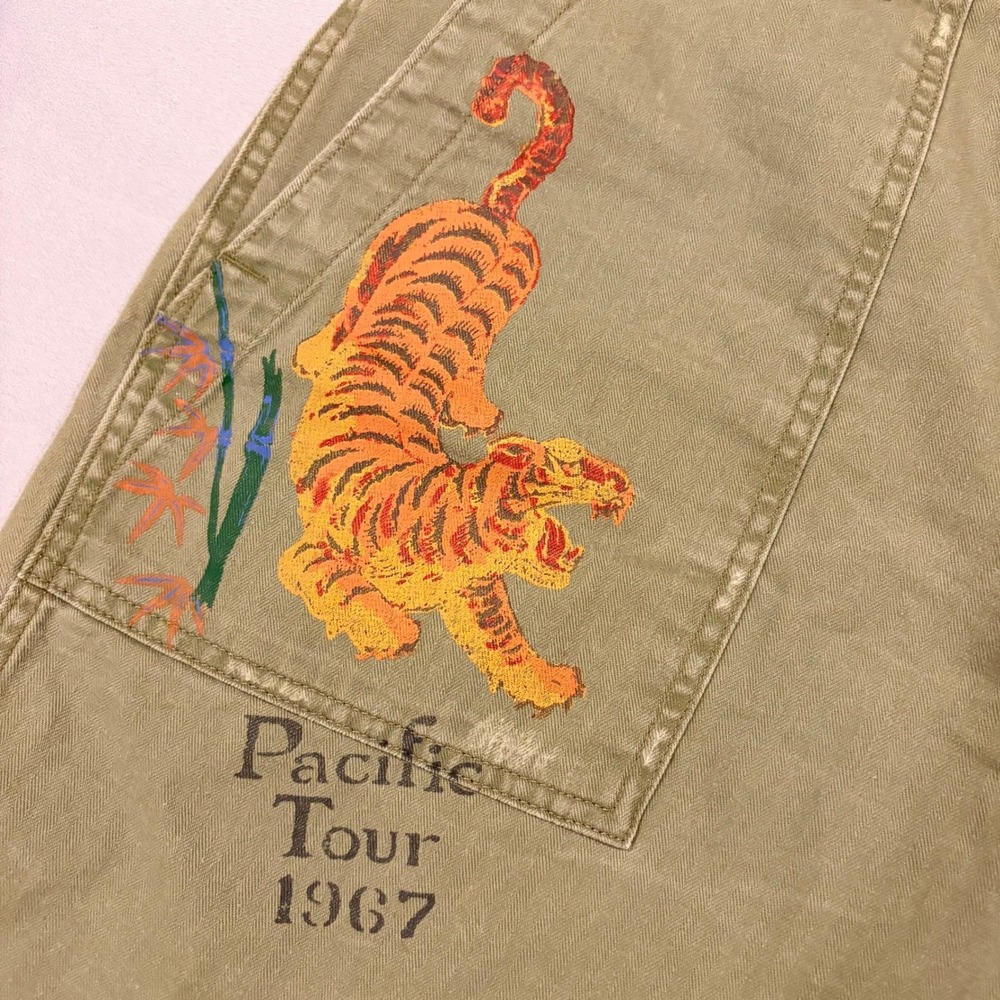 Polo Ralph Lauren Utility Surplus Chino Shorts Olive Green Pacific Tour Mens 40 - Picture 7 of 16